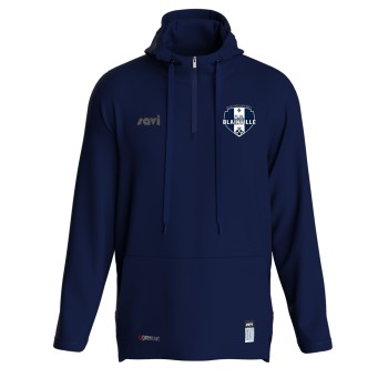 Hooded 1/4 Zip Black Jacket